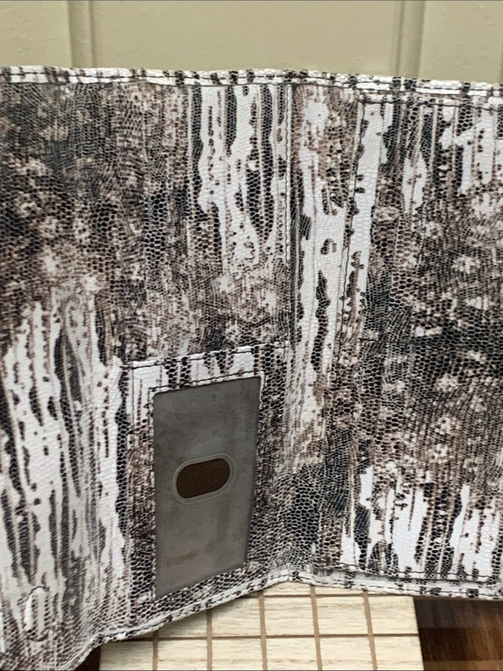 HOBO Snake Print Leather Wallet